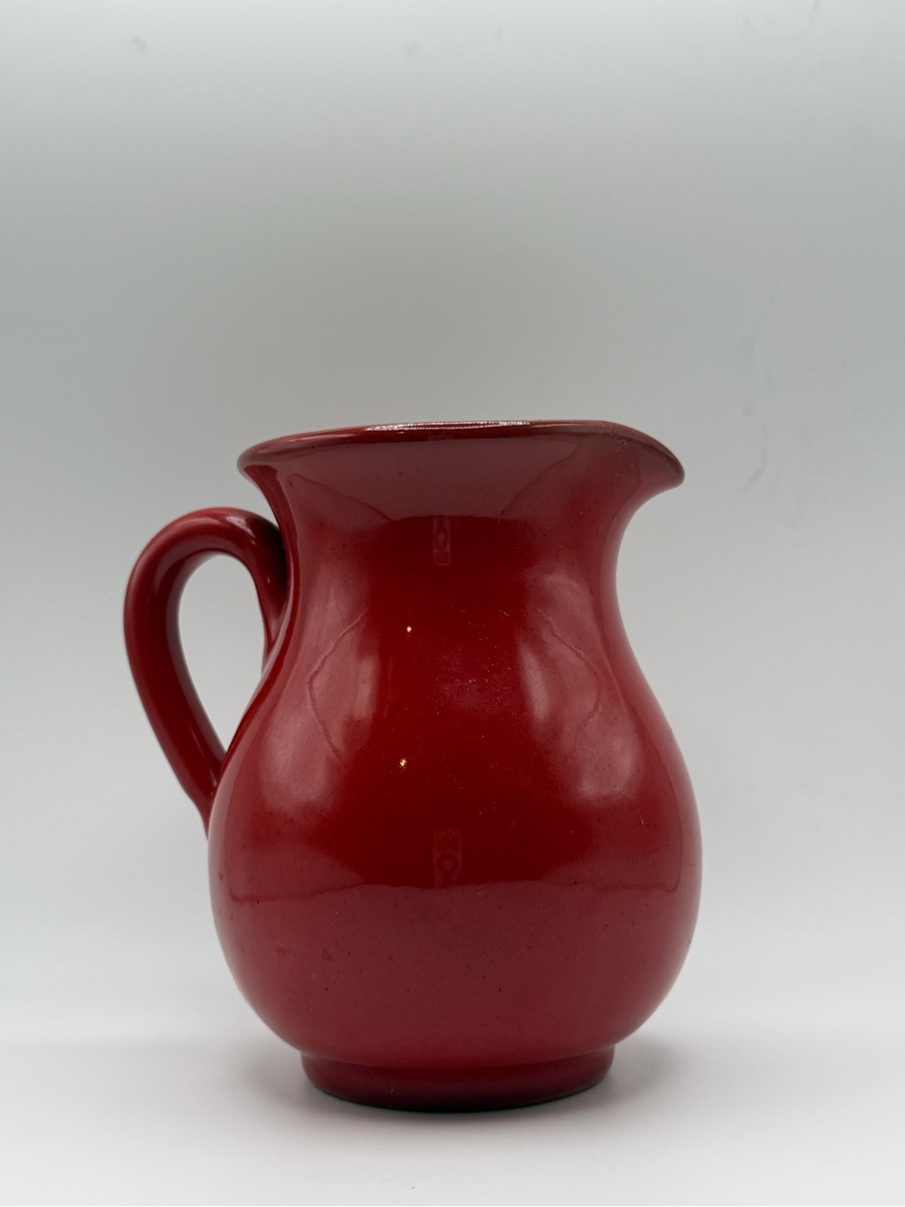 Vintage Italian Red Glazed Pottery Pitcher